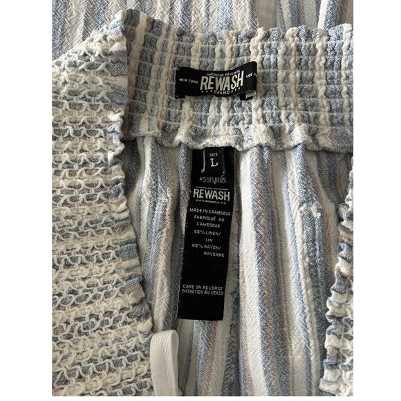 Rewash Strip Linen Casual Pants Sz L - Picture 4 of 8